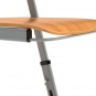 Schülerstuhl, vorn abgerundete Sitzfläche, H-Fuß, höhenverstellbar von 34-42 cm, 